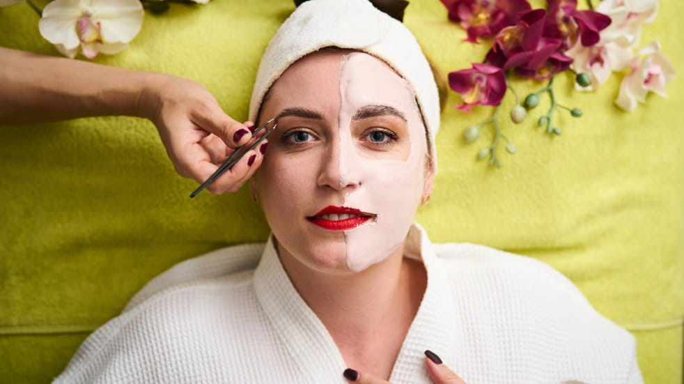 Beauty therapist Marina Wahben receives a treatment in the spa on Ambassador's ship Ambience. Credit: Joby Sessions